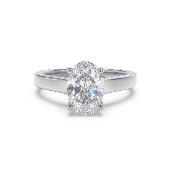 GIA Certified 0.90ct SI2/D Elegant Oval Diamond Engagement Ring