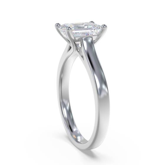 Emerald Diamond Engagement Ring