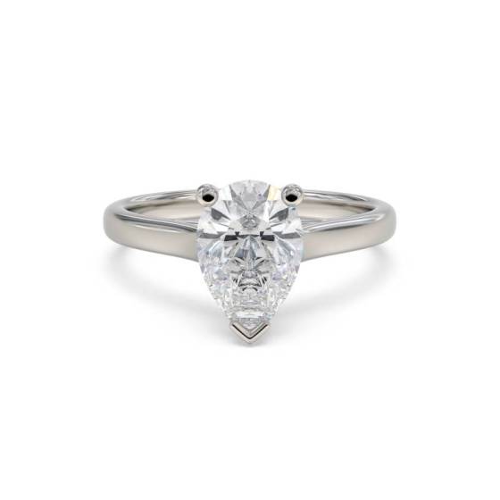 GIA Certified 0.50ct VVS2/E Classic Pear Diamond Engagement Ring