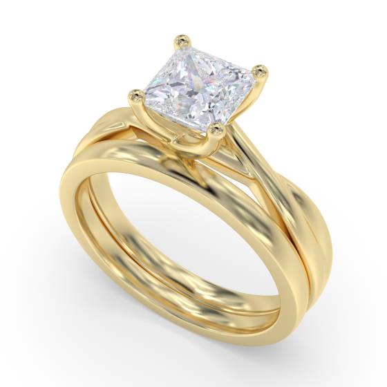 Modern Infinity Princess Diamond Engagement Ring