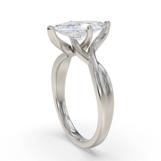 Marquise Diamond Infinity Twist Engagement Ring