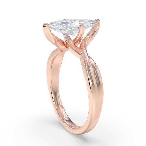 Marquise Diamond Infinity Twist Engagement Ring