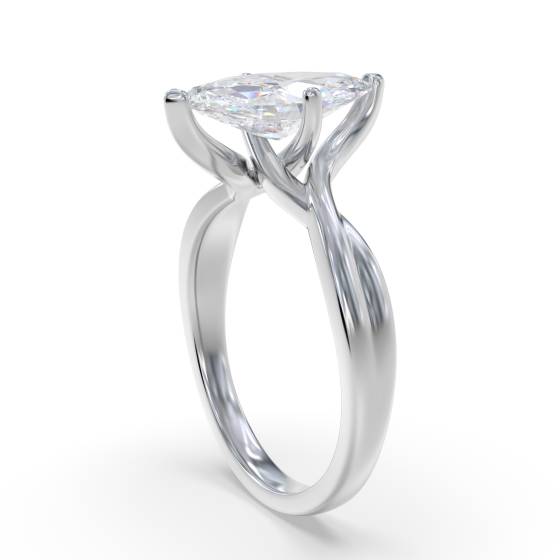 Marquise Diamond Infinity Twist Engagement Ring