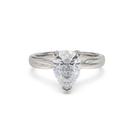 Pear Diamond Infinity Twist Engagement Ring