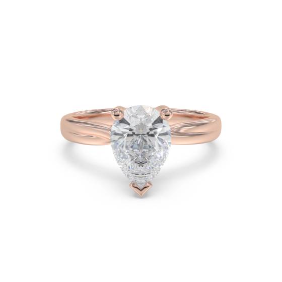 Pear Diamond Infinity Twist Engagement Ring