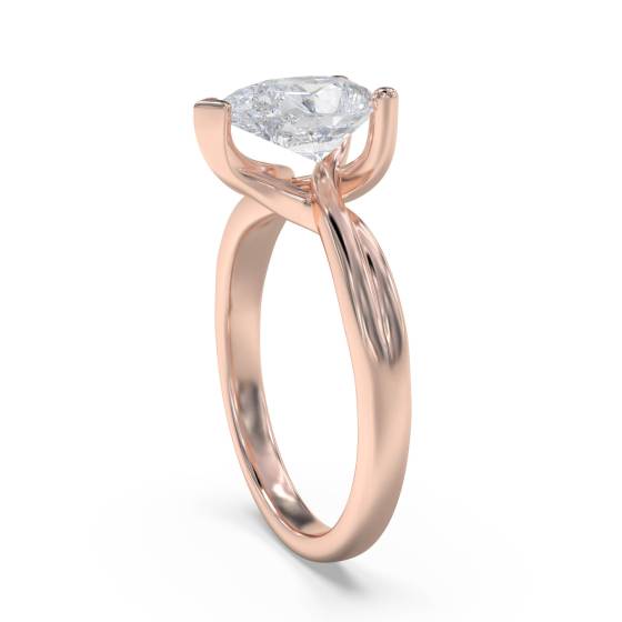 Pear Diamond Infinity Twist Engagement Ring