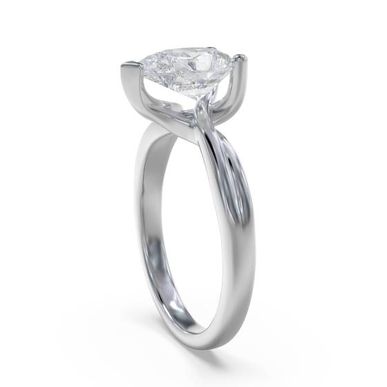 Pear Diamond Infinity Twist Engagement Ring