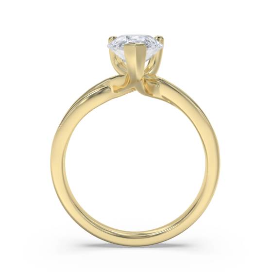 Pear Diamond Infinity Twist Engagement Ring