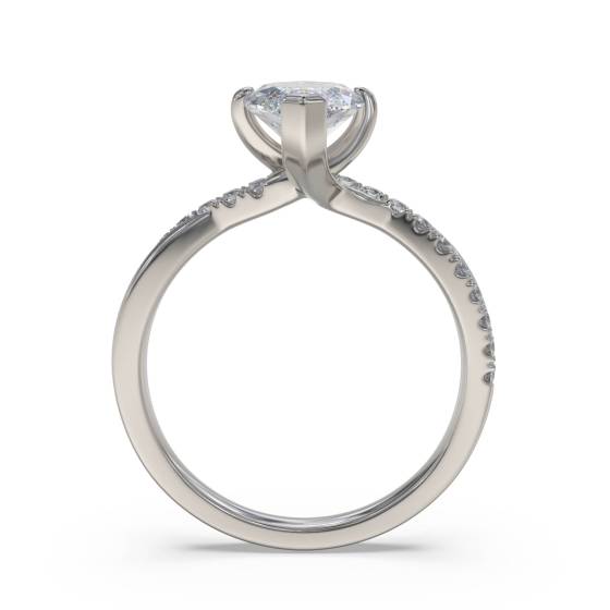 Infinity Marquise & Round Diamond Engagement Ring
