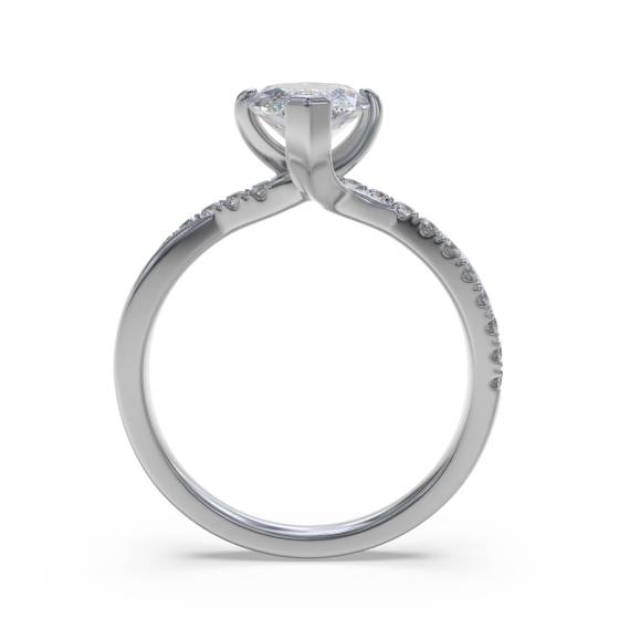Infinity Marquise & Round Diamond Engagement Ring