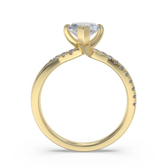 Infinity Marquise & Round Diamond Engagement Ring