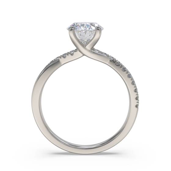 Infinity Oval & Round Diamond Engagement Ring