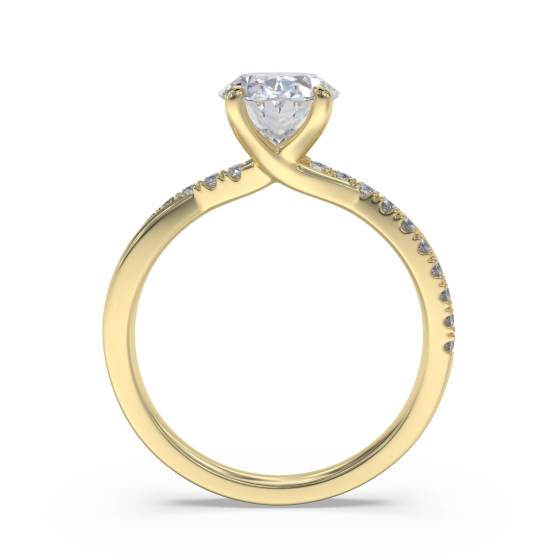 Infinity Oval & Round Diamond Engagement Ring