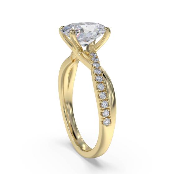 Infinity Oval & Round Diamond Engagement Ring