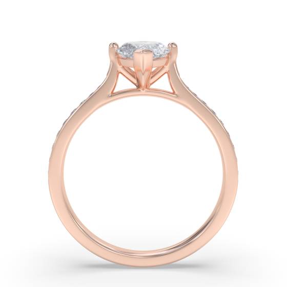 Marquise Diamond Shoulder Set Engagement Ring