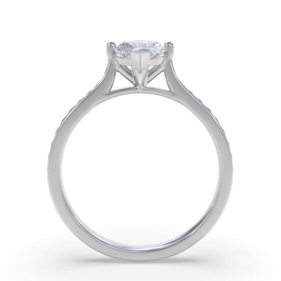 Marquise Diamond Shoulder Set Engagement Ring
