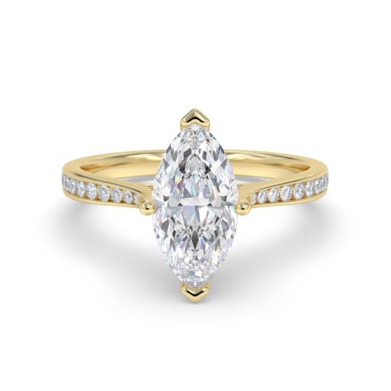 Marquise Diamond Shoulder Set Engagement Ring