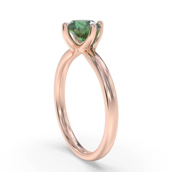 Classic Round Emerald Solitaire Ring