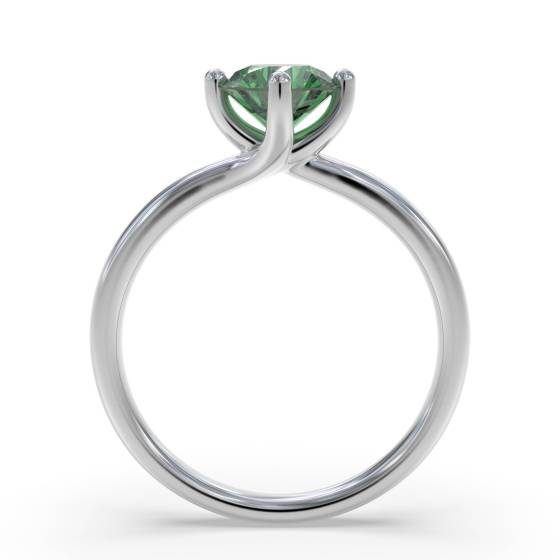 Classic Round Emerald Solitaire Ring