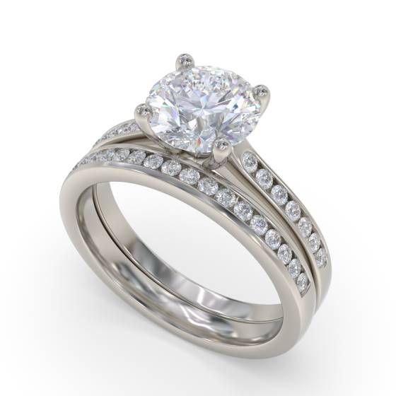 Shoulder Set Diamond Engagement Ring