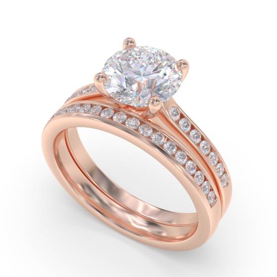 Shoulder Set Diamond Engagement Ring