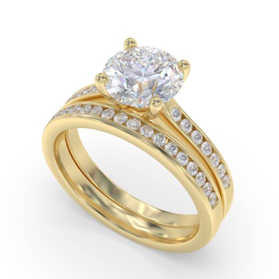 Shoulder Set Diamond Engagement Ring