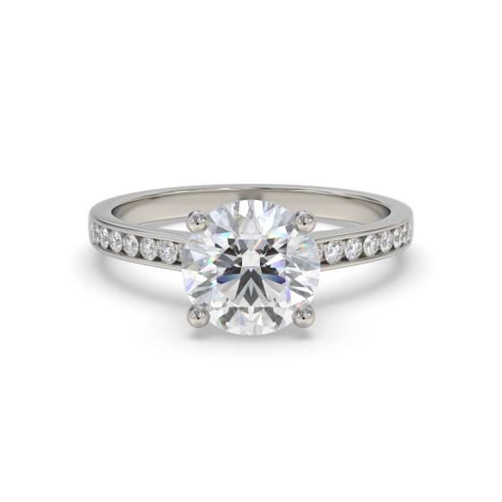 Shoulder Set Diamond Engagement Ring