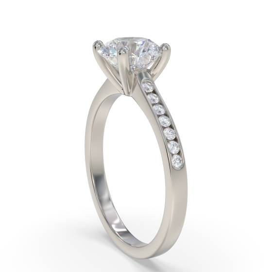 Shoulder Set Diamond Engagement Ring