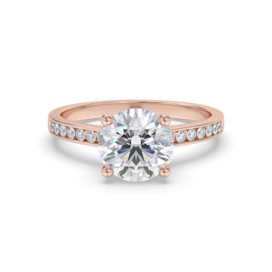 Shoulder Set Diamond Engagement Ring