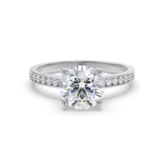 Shoulder Set Diamond Engagement Ring