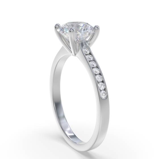 Shoulder Set Diamond Engagement Ring