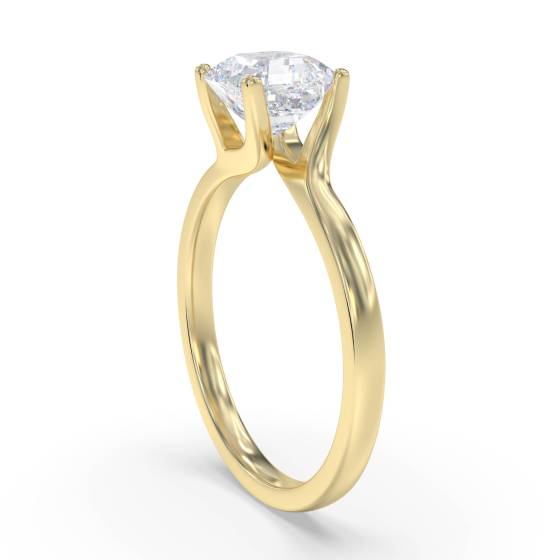 Asscher Diamond Engagement Ring
