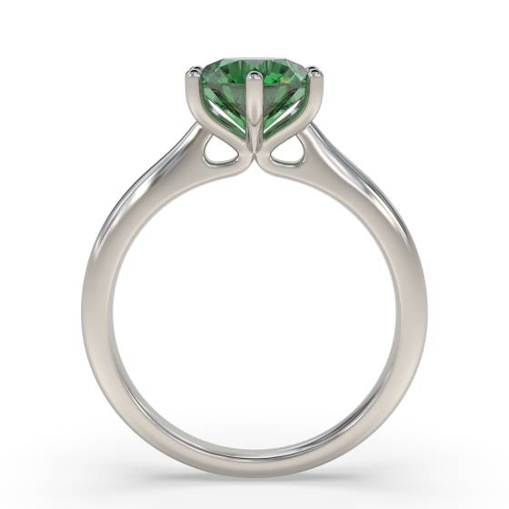 Classic Round Emerald Solitaire Ring