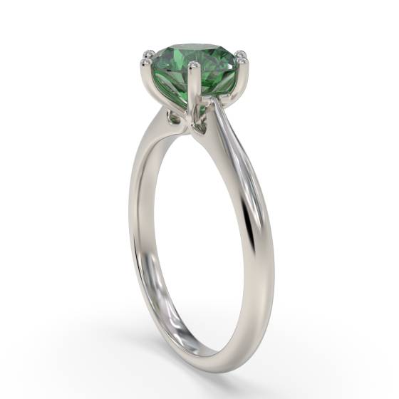 Classic Round Emerald Solitaire Ring