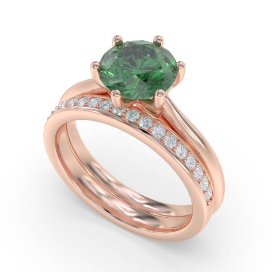 Classic Round Emerald Solitaire Ring