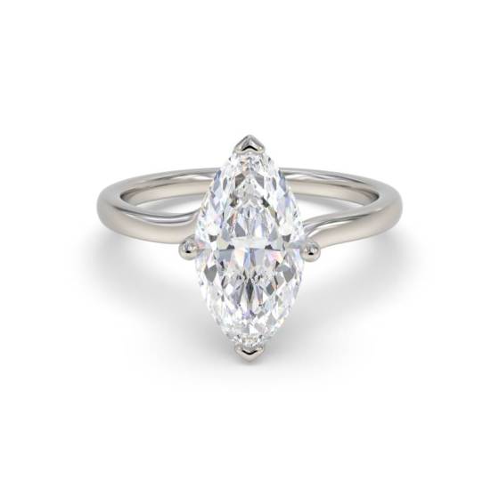 GIA Certified 0.40ct SI2/F Marquise Diamond Engagement Ring