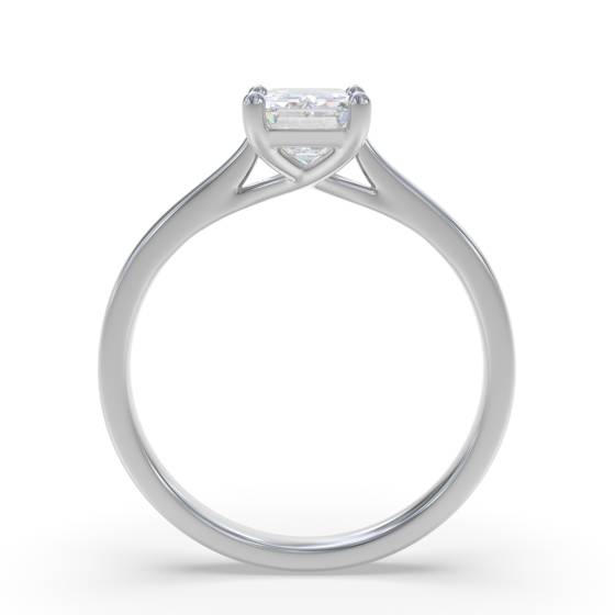 Modern Emerald Diamond Engagement Ring