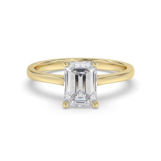 Modern Emerald Diamond Engagement Ring