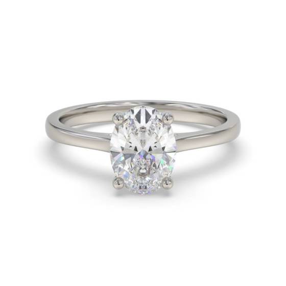 GIA Certified 0.90ct SI1/E Oval Diamond Engagement Ring