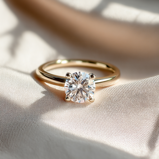 Traditional Round Diamond Solitaire Ring