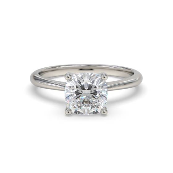 Cushion Diamond Solitaire Engagement Ring