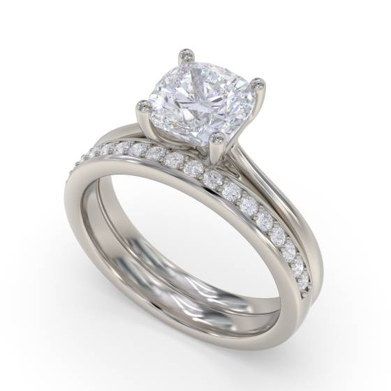 Cushion Diamond Solitaire Engagement Ring