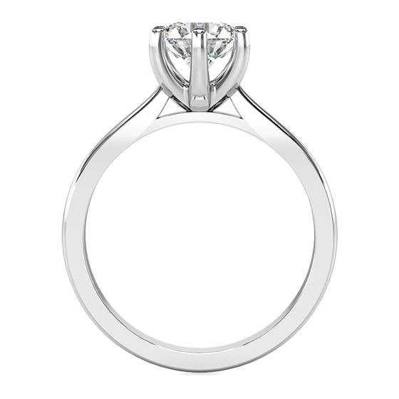 0.75ct SI2/E Modern Round Natural Diamond Engagement Ring