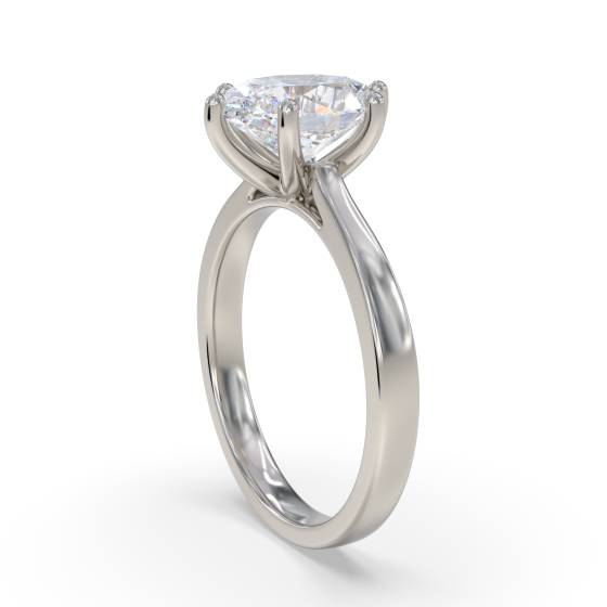 Modern Oval Diamond Engagement Ring