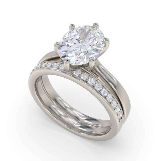 Modern Oval Diamond Engagement Ring