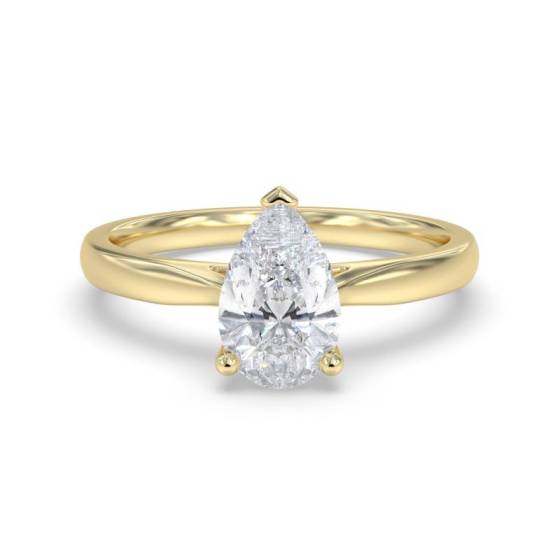 GIA Certified 0.80ct SI1/D Pear Diamond Solitaire Ring