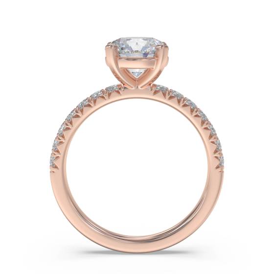 Round Diamond Shoulder Set Ring