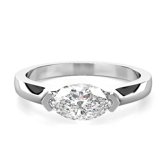 0.30ct VS2/G Marquise Natural Diamond Solitaire Ring