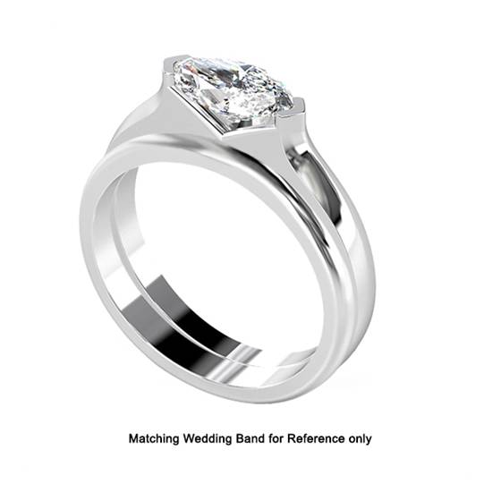 0.30ct VS2/G Marquise Natural Diamond Solitaire Ring