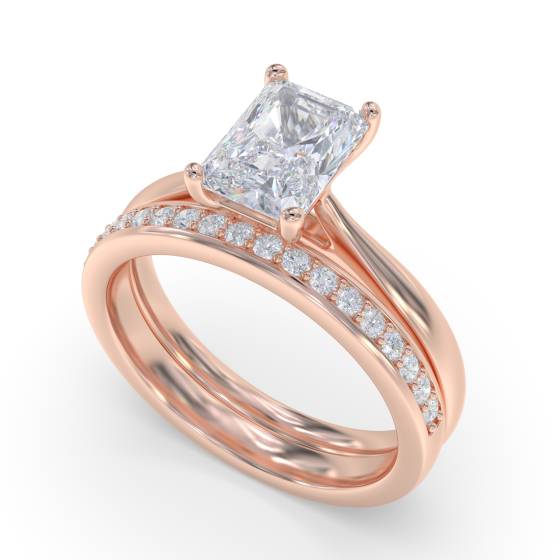Modern Radiant Diamond Engagement Ring